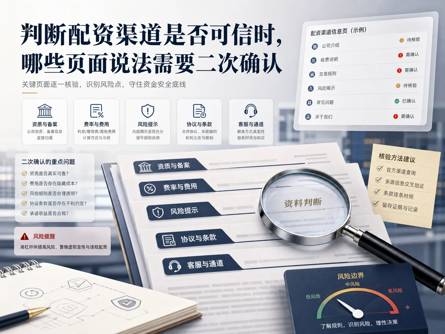 判断配资渠道是否可信时，哪些页面说法需要二次确认 插图
