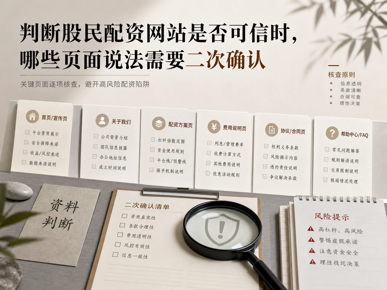 判断股民配资网站是否可信时，哪些页面说法需要二次确认缩略图