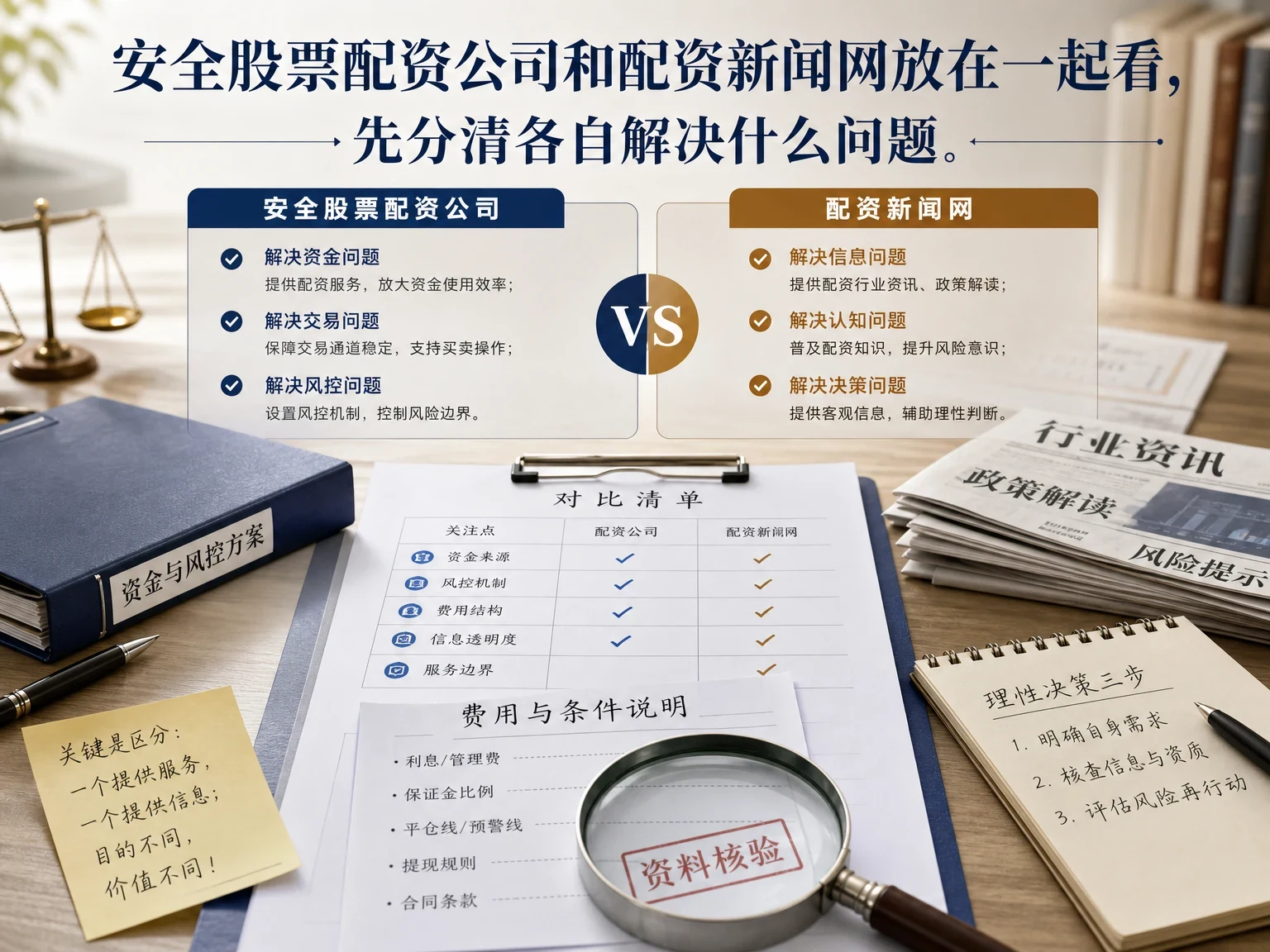 安全股票配资公司和配资新闻网放在一起看，先分清各自解决什么问题 插图